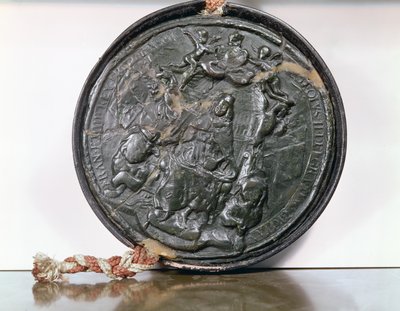 Das Siegel von König Karl II. (1630-85) aus einer Charta, die der Hudson Bay Company gewährt wurde von English School